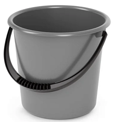 Ведро пластиковое 5л круглое без крышки эконом /М8547/