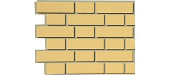 Сайдинг панель цокольная Fine Ber Дачная Кирпич облицовочный желтый 1130*463мм 0,52м2/шт /10/ ///