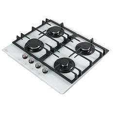 Варочная панель газовая P-GEW белая ш58г51в9,8 электророзжиг чугунные решетки /Oasis/