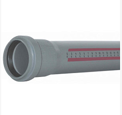 Труба серая 40мм*1м с раструбом
