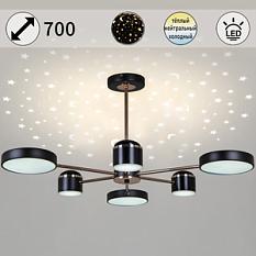 Люстра 13289/6 черн+зол