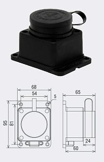 Розетка переноcная настенная 1оп евро IP44 SQ0612-0003/39018