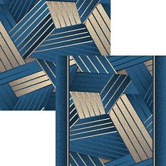 Палас Войлок 2*4,5 1726 син /Абстр/