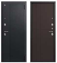 Дверной блок метал А-02-4 205*96 1мм правая лиственница темная 2 замка