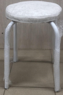 Стул-табурет Фабрик белый мрамор с каркасом белый глянец