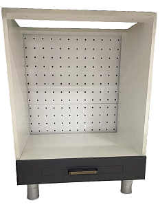 Мебель для кухни фреза Квадро африканский лапачо графит стол ТР-600 ш600хг466хв820 под встр. технику