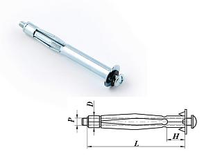 Дюбель для пустотелых конструкций 4*32/34 (12) мет молли
