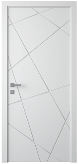 Дверное полотно экошпон М72 цвет эмалит белый ДГ 220*80 