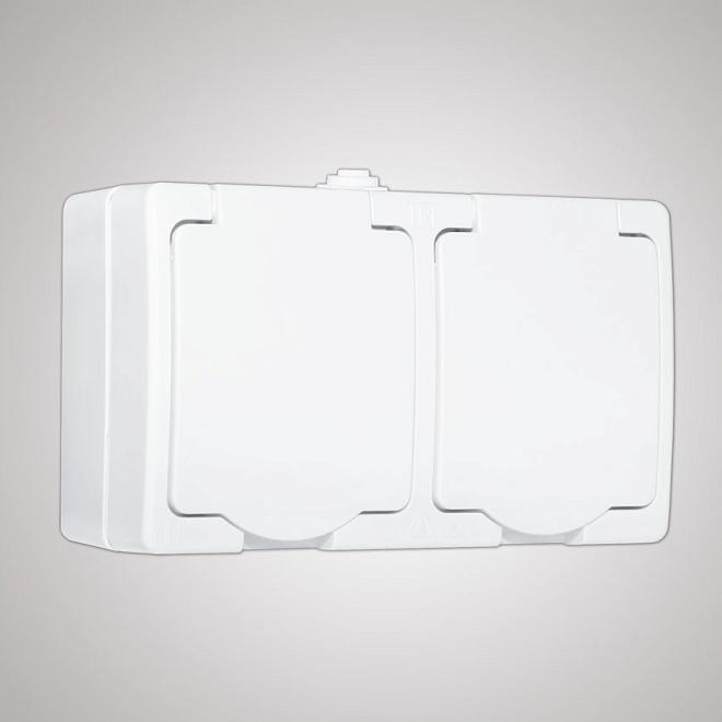 Блок комбинированный оп евро с крышкой IP44 2роз SQ1803-0008/32754