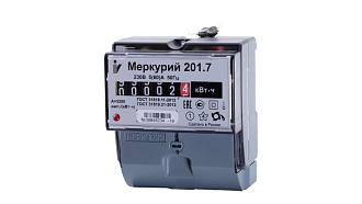 Счетчик Меркурий 201.7 2024г 1т 1ф 220В 5-60А 1кл точ