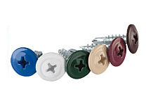 Саморез прессшайба свер 4,2*19мм RAL 8017/корич шокол