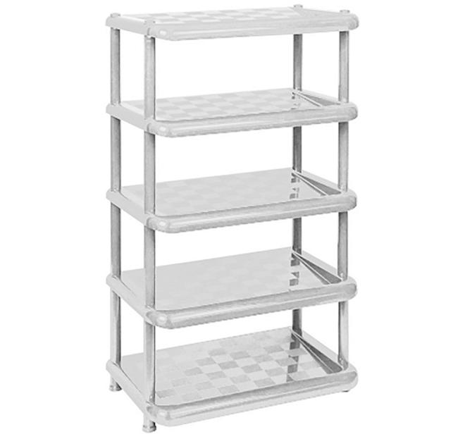 Этажерка пластиковая 5 полок 30,7*83,7*49,7 /М2710/