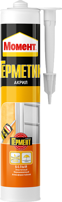 Герметик акриловый Момент морозостойкий белый 420мл /239229/