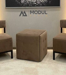 Пуф Трансформер 5 в 1 велюр шторм 014 черн мат