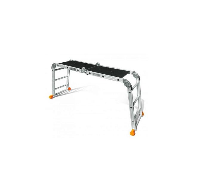 Лестница алюминиевая трансформер Простор 4 секции 4 ступени высота 5,45м