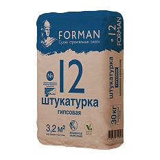 Штукатурка Форман/Forman 12 машинного нанесения гипс бел 30кг /50/