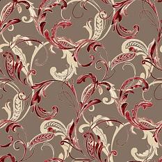 Дорожка Войлок 1,5м 1737 бордо /Цветы/