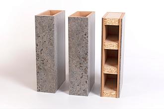 МДФ колонна интерьерная сборная бетон 160*74*2800мм