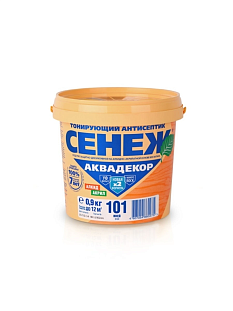 Тонирующий антисептик алкидно-акрилатный Сенеж Аквадекор 101 иней 0,9кг /6/