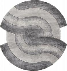 Ковер Карвинг Сафир 1,17*1,17 00836G сер КРУГ