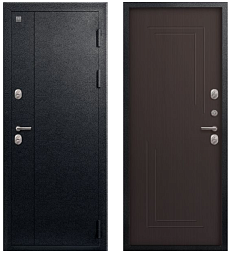 Дверной блок метал Т-100-2 205*86 1мм правая лиственница темная 2 замка