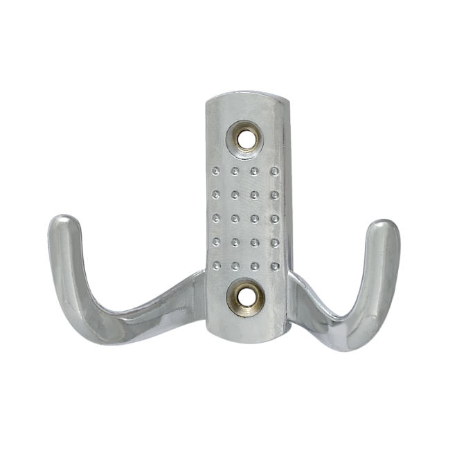 Крючок №11/10/2686А 2-х рожковый перфо 47х75 хром