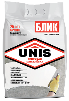 Шпатлевка Юнис Блик финишная гипсовая 5кг