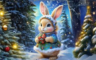 Ковер 0,4*0,6 629РА-41 Зайчик