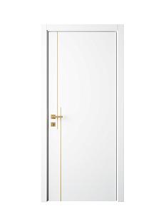 Дверное полотно экошпон Соло1 цвет эмалит белый ДГ 200*60 