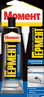 Герметик силиконовый Гермент санитарный прозрачный 70мл /1374339/24/