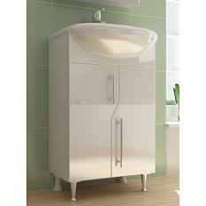 Тумба с умывальником Гранд белая хром ножки 61*83,5*47 