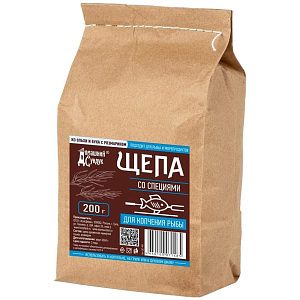 Щепа для копчения рыбы со специями в крафт-пакете 200г — фото в Интердекор