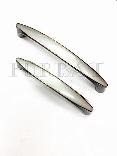 Ручка-скоба 128мм прямая острокон серый/хром 8101-HYY/SN