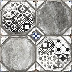 Керамогранит Керамин Брюгге 1Д тип 2 черный узор 40*40*0,8