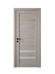 Дверное полотно экошпон М142/Уника белый лес ДО 200*70 белое стекло 