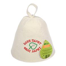 Шапка банная Баня парит, силу дарит войлок/41060 /м-ка/ //д РАСПРОДАЖА