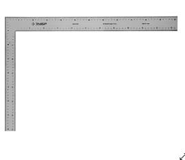 Угольник столярный 610*400мм цельнометаллический 34342-60 /5/