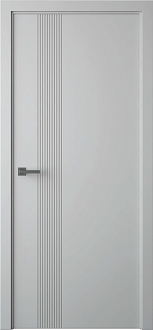 Дверное полотно экошпон Лайн 3 шагрень белая ДГ 200*80 глухое