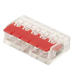 Клеммник зажим компактный Stekker 221-415 5-проводный 0,14/0,2-4мм /1уп=5шт/ 32419