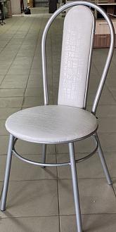 Стул Фьюжн белый крокодил с каркасом хром