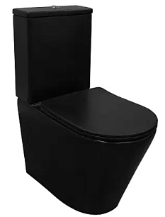 Унитаз-компакт Азарио AZ-8380 черный н/п+сиденье микролифт+кноп арм в800*д605*ш370