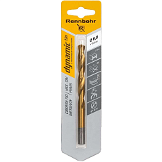 Сверло по металлу р6м5 /hss tin Титан 8,0*117мм 