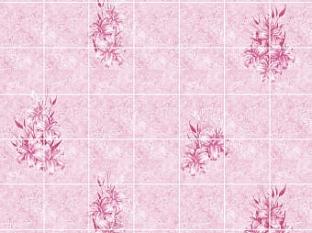 Панель стеновая влагостойкая кафель Лилия розовая 1,22*2,44м Россия