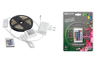 Лента светодиодная с драйвером SMD5050-30 LED/м 7,2 Вт/м 12V IP20 3м RGB SQ0331-0227