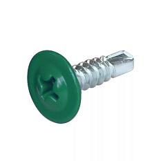 Саморез прессшайба свер 4,2*25мм RAL 6005/зеленый мох
