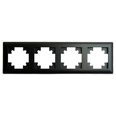 Stekker Катрин черная установочная рамка 4-я PFR00-7004-05 39815
