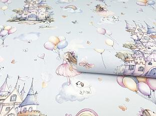 Обои Эрисманн виниловые на флизелине&nbsp;&nbsp;горячего тиснения 1,06*10м 60948-03 Детская история замки /6/