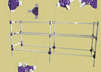 Метиз крепеж для проф трубы Скоба Х-образная 20х40 А-8 цинк Без болтов (комплект) 