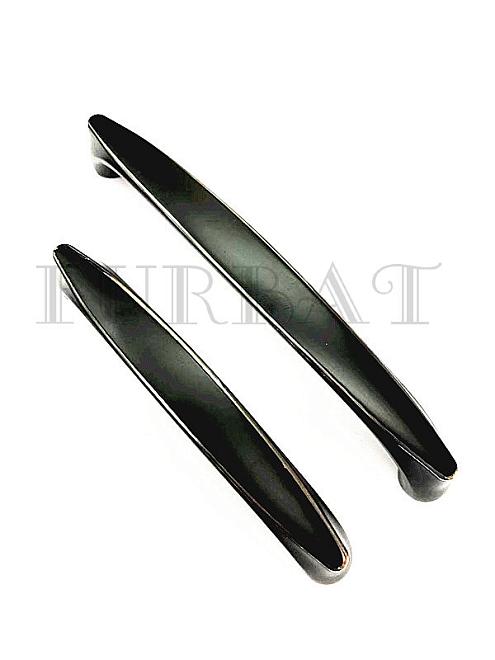 Ручка-скоба 128мм прямая острокон черн никель 8101-СР/BN