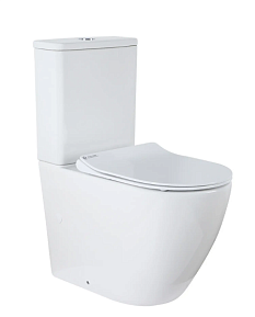 Унитаз-компакт Азарио Торнадо/Градо AZ-2141 белый н/п+сиденье микролифт+кноп арм в845*д665*ш380